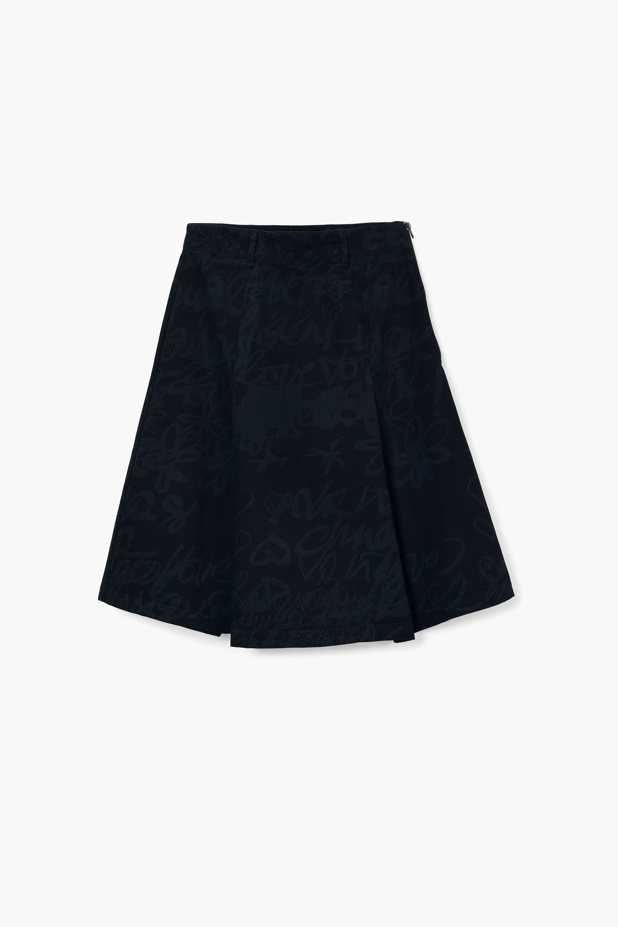 Desigual Rok met tekstprint M. Christian Lacroix - BLACK