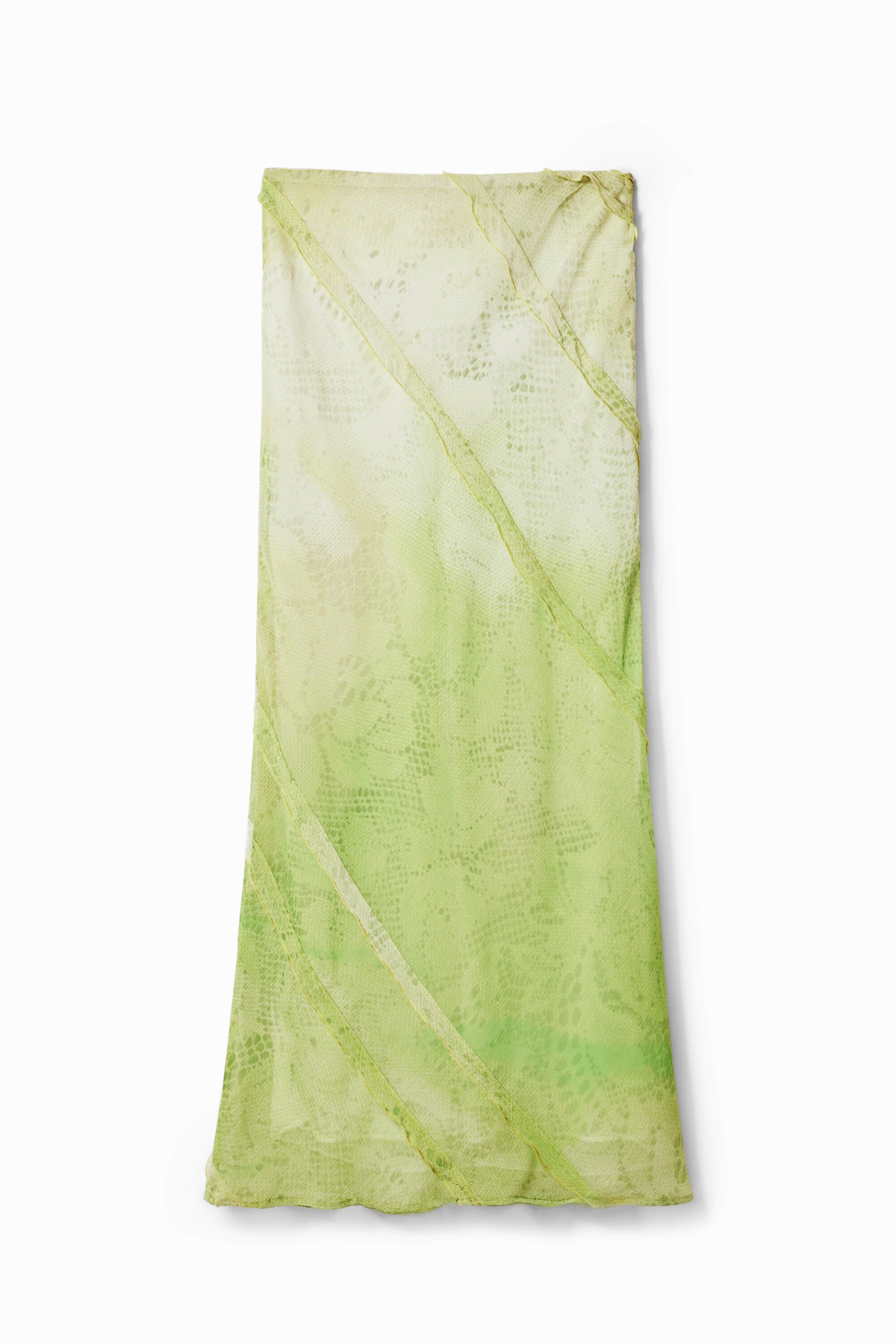 Desigual Midi-rok met bloemenkant - GREEN