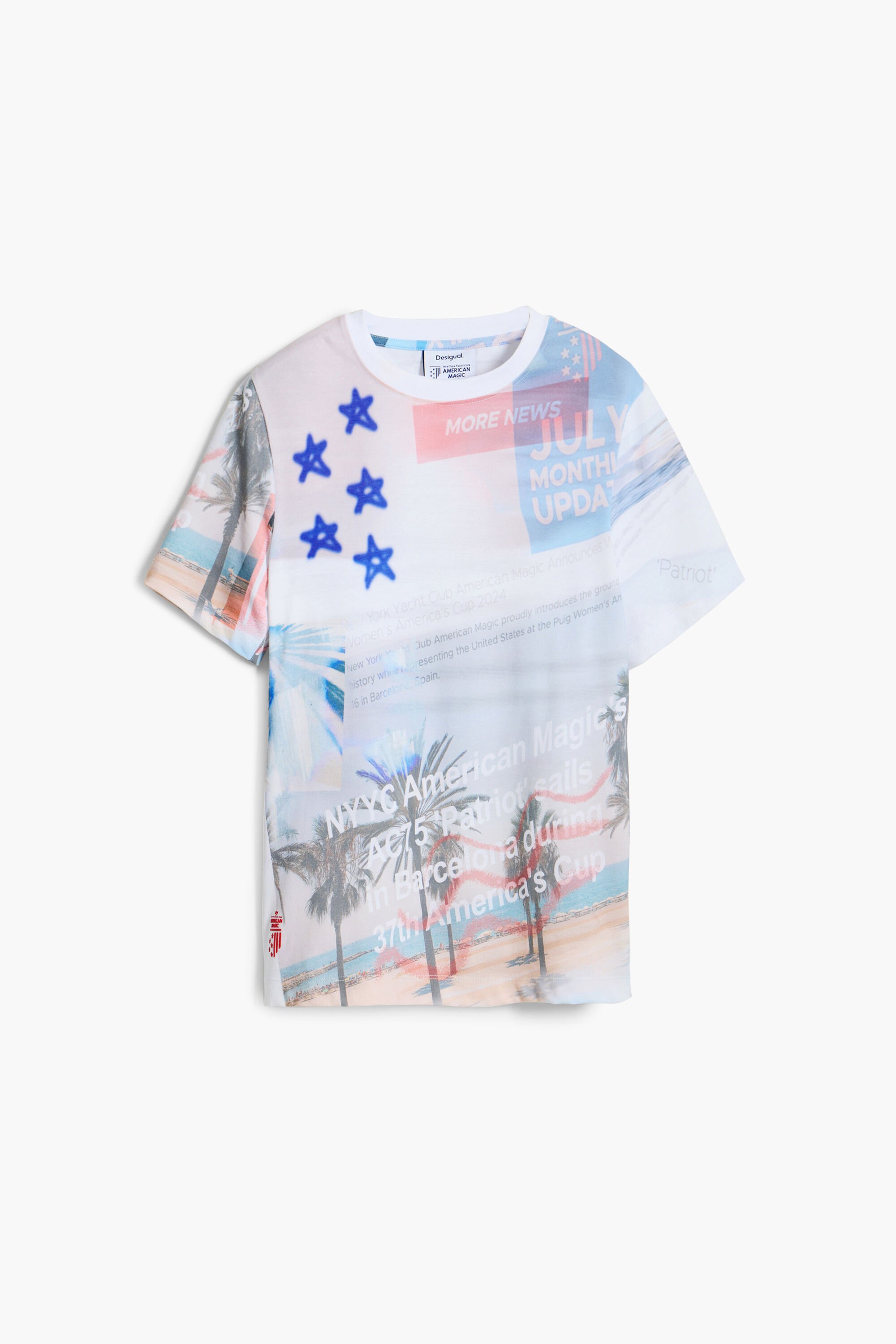 Desigual Bedrukte T-shirt American Magic - WHITE