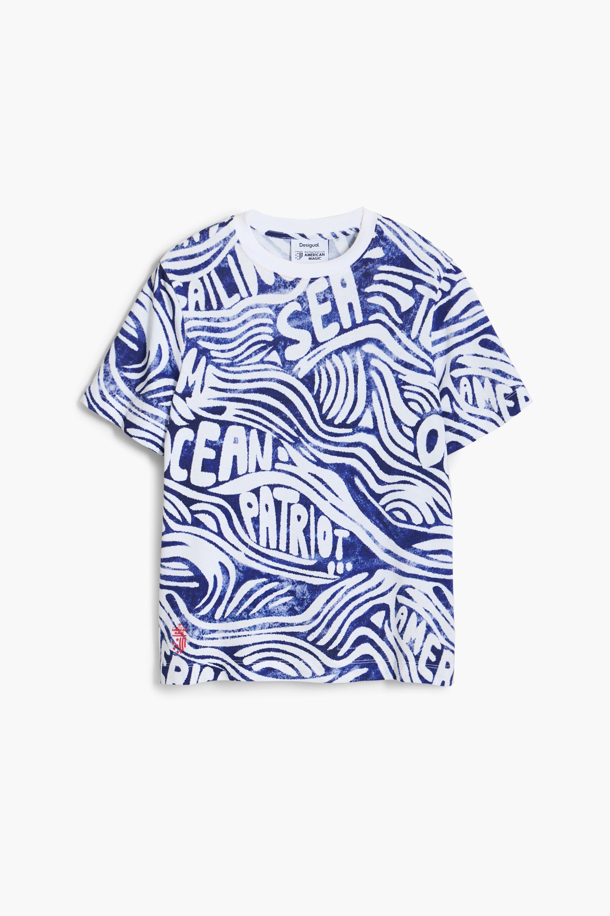 Desigual Blauw American Magic T-shirt - BLUE