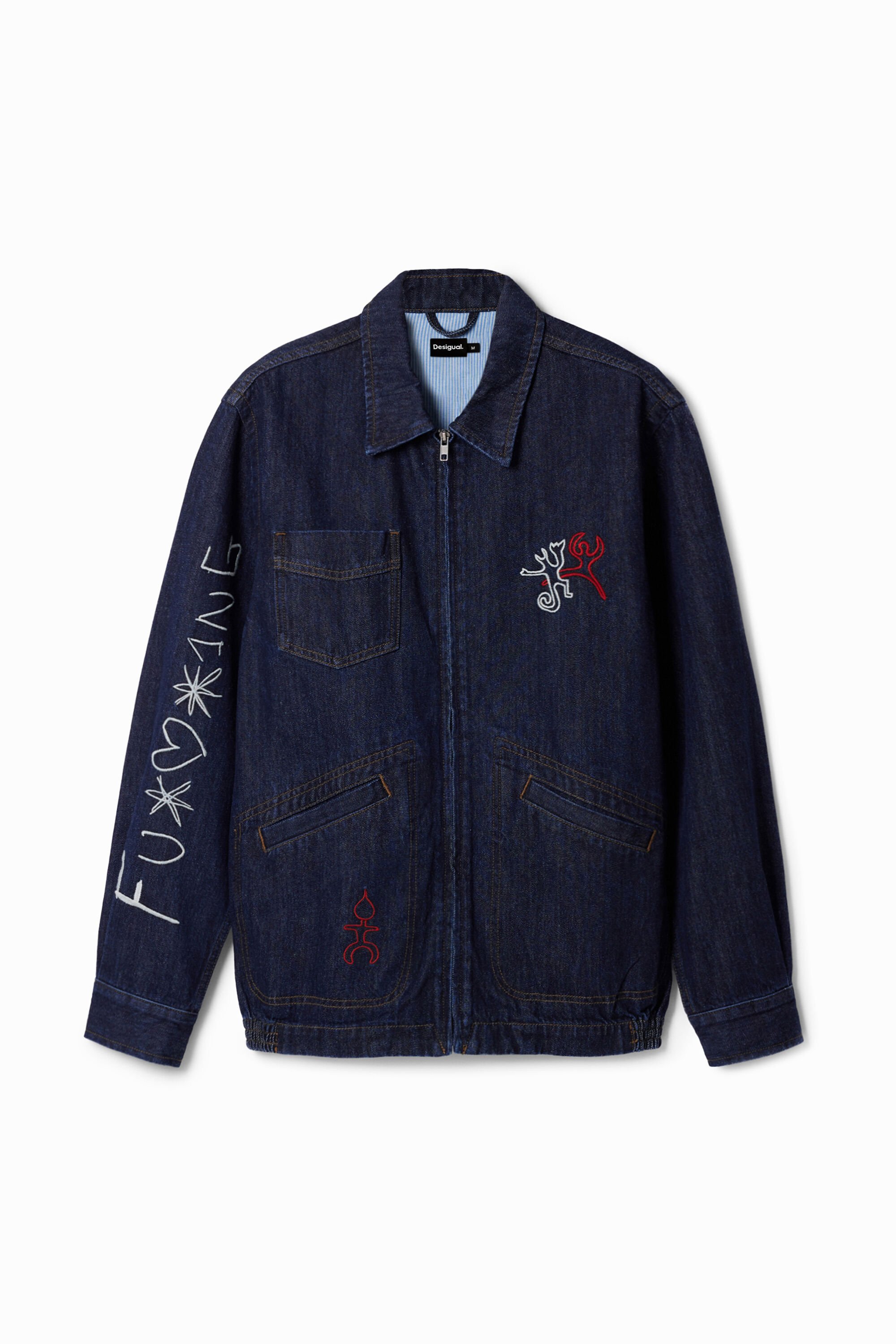 Desigual Denim jack silhouetten - BLUE