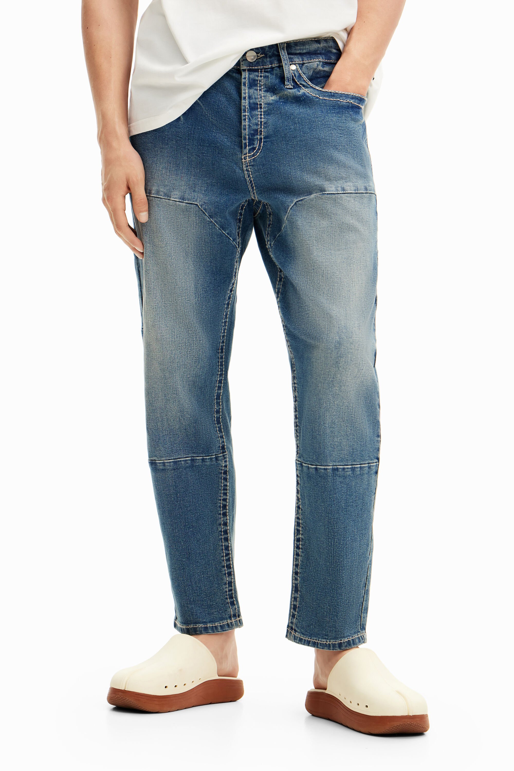 Desigual Lange denim broek - BLUE