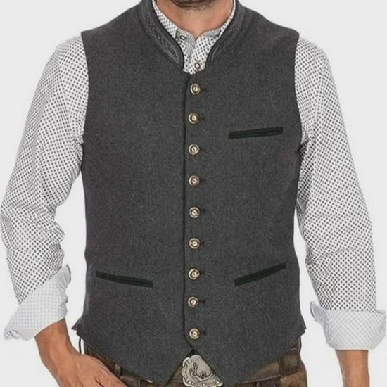 StrideBox V-Neck Men's Wedding Vest for Groom & Best Man XXXL