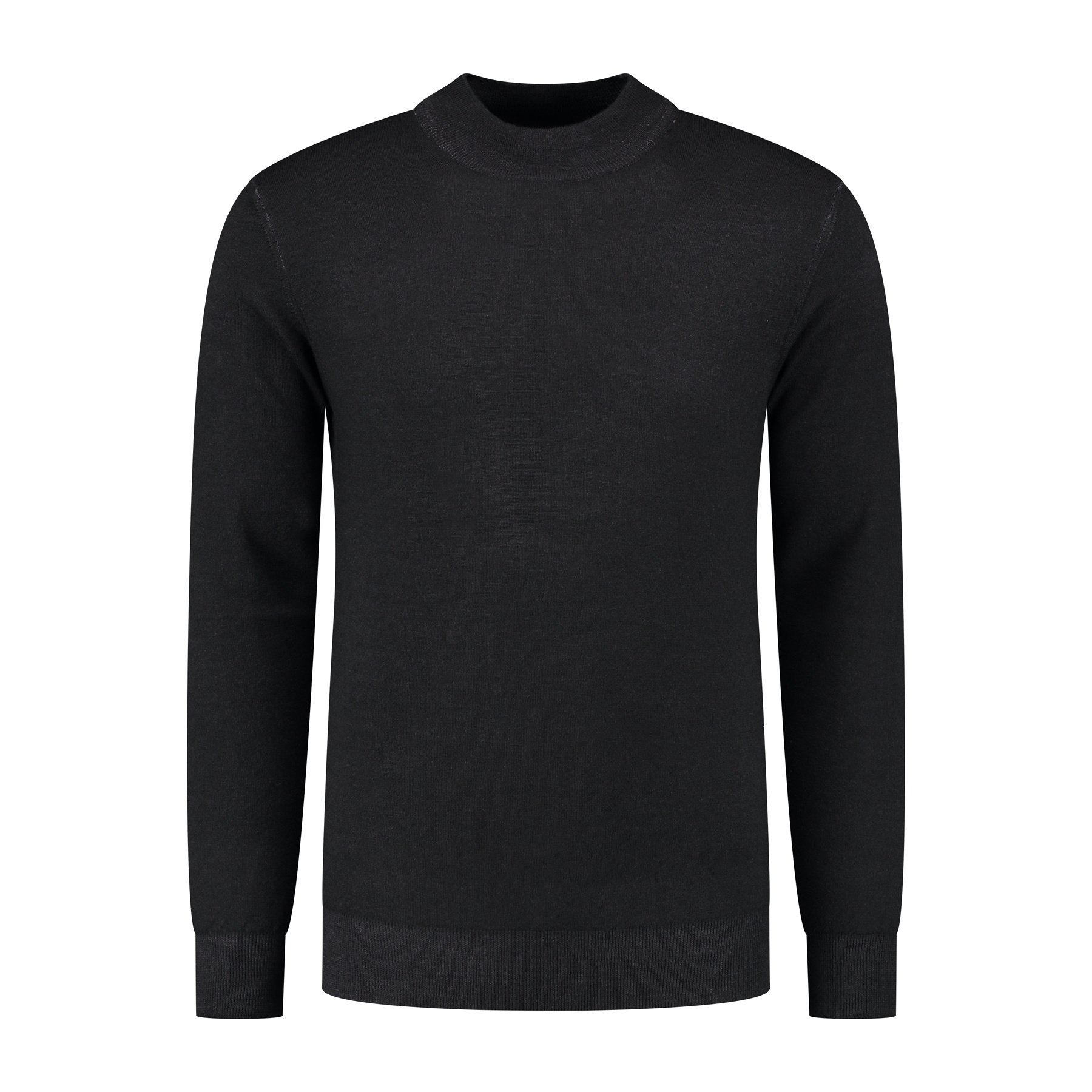District Indigo Mockneck Pullover Merino/Stretch Black 