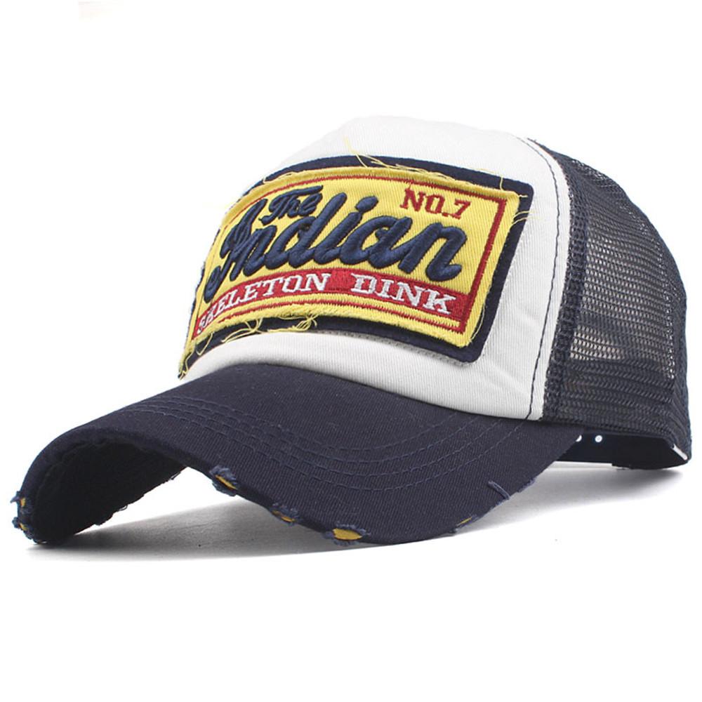 Hi Cap Nieuwe 3D borduurwerk INDIAN mesh baseball cap katoenen baseball cap heren splicing baseball cap Koreaanse versie