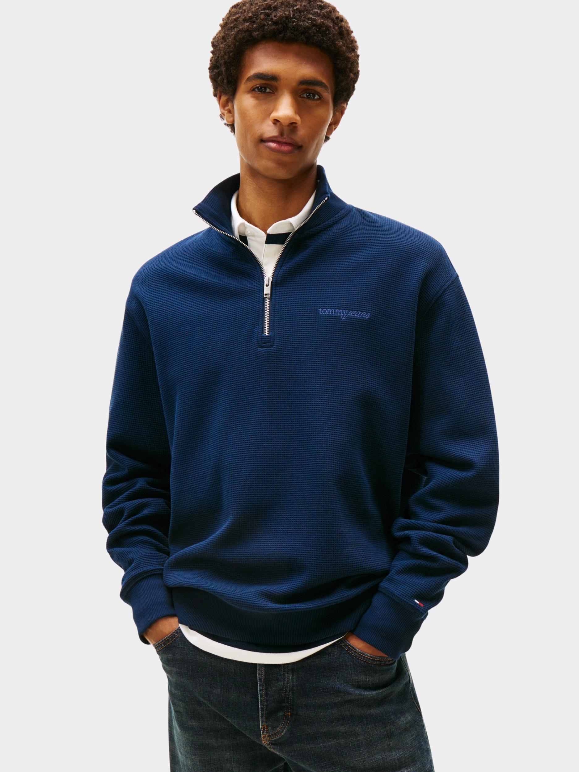 Tommy Hilfiger Half zip tjm rlx waffle script qrtr zi dm0dm21880/c1g