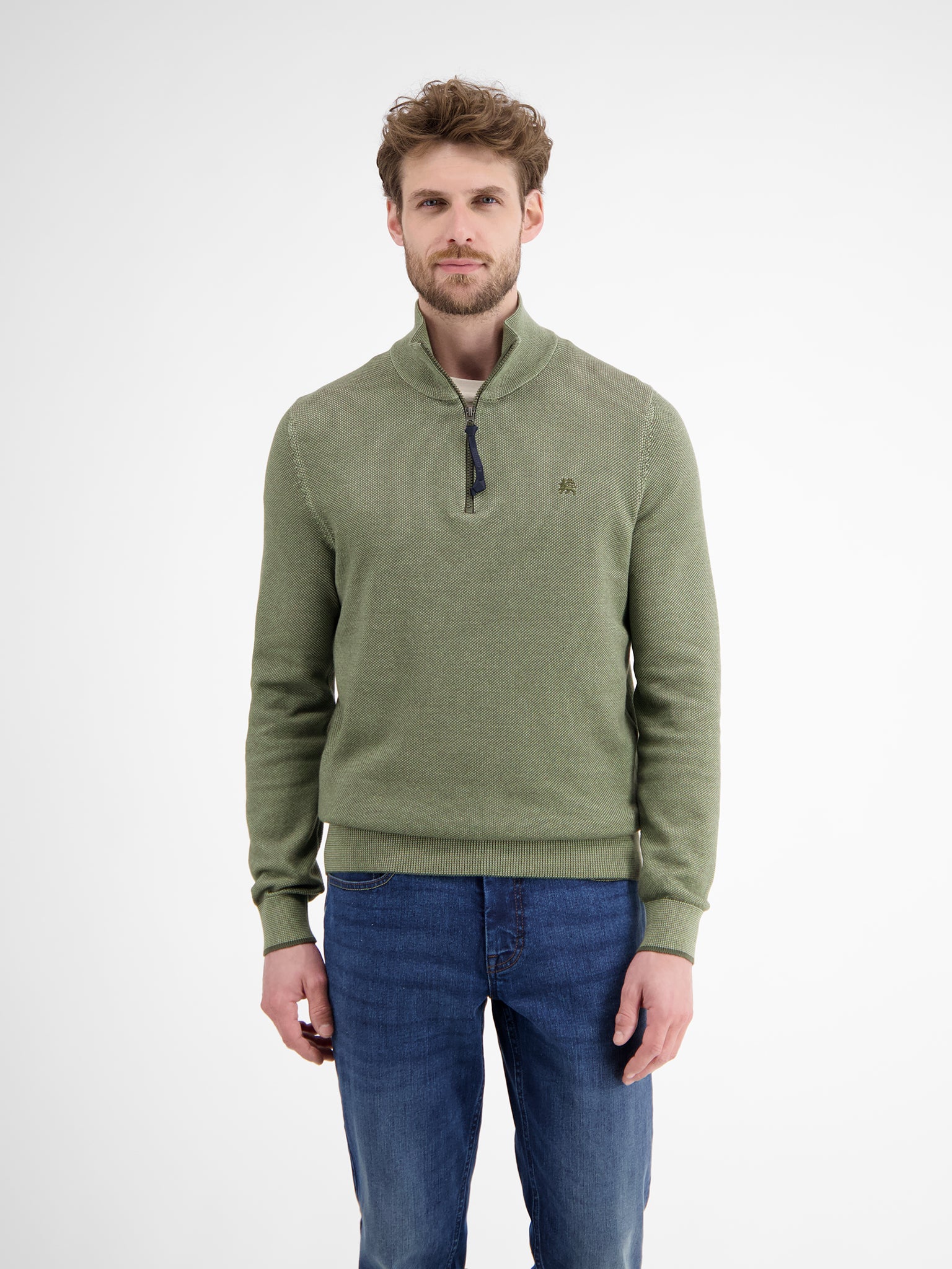 Lerros Heren trui 25854131 661 nordic olive