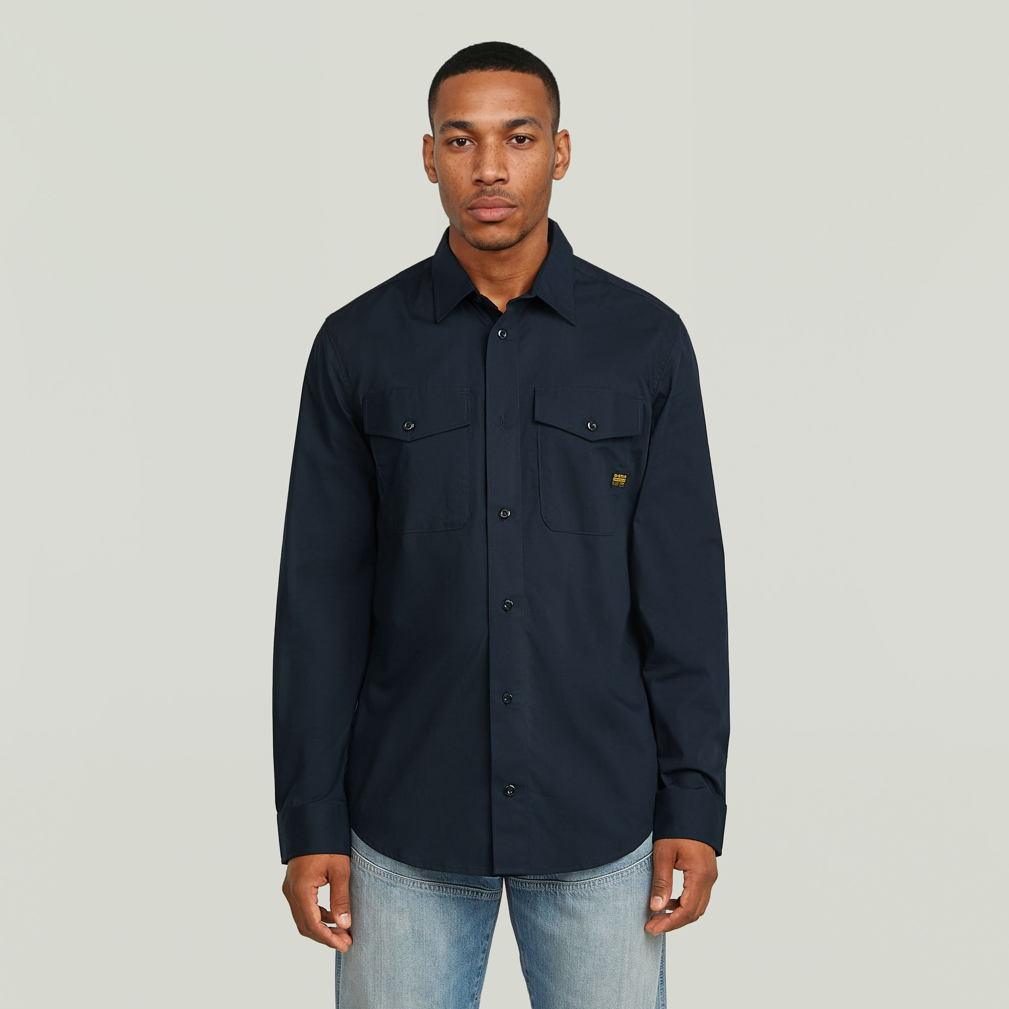 G-Star RAW Marine Slim Overhemd - Donkerblauw - Heren