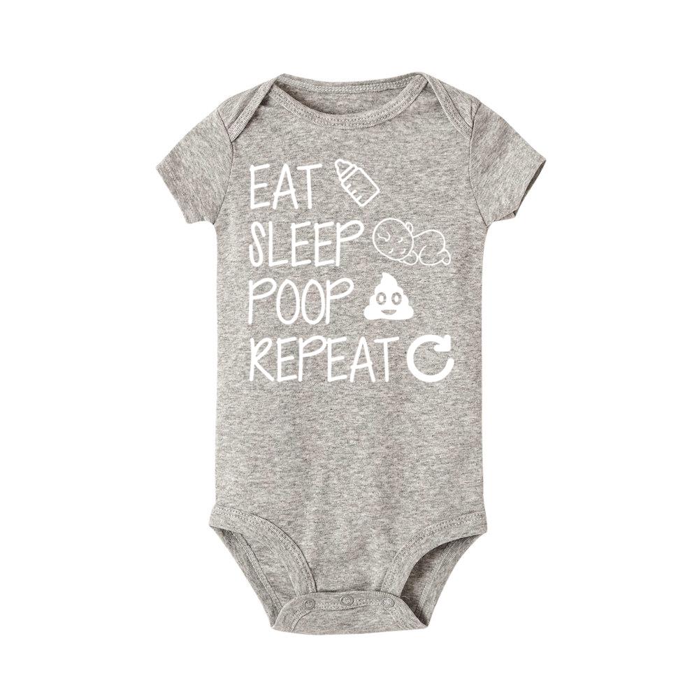 Jiangkao pasgeboren baby grappige rompertjes zomer babyjongen meisje jumpsuit bodysuit outfits baby korte mouw jongens meisjes 24M grijs/wit