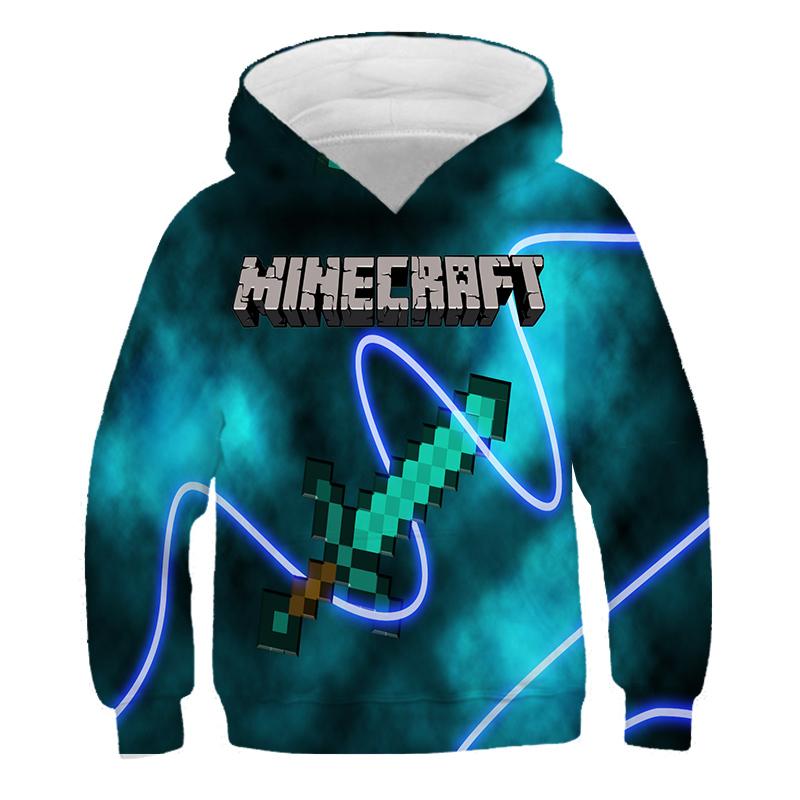 MINISO 2025 Nieuwe Minecraft Pop Hoodies Kinderen T Hoodie Kawaii Zombie Cartoon Jongens en Meisjes Tops Kleding 4 5 6 7 8 9-14 Jaar Oud 7-8 Years