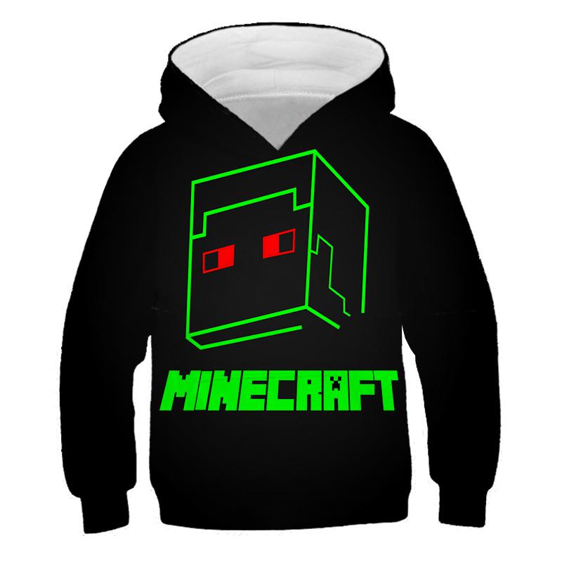 MINISO 2025 Nieuwe Minecraft Pop Hoodies Kinderen T Hoodie Kawaii Zombie Cartoon Jongens en Meisjes Tops Kleding 4 5 6 7 8 9-14 Jaar Oud 9-10 Years