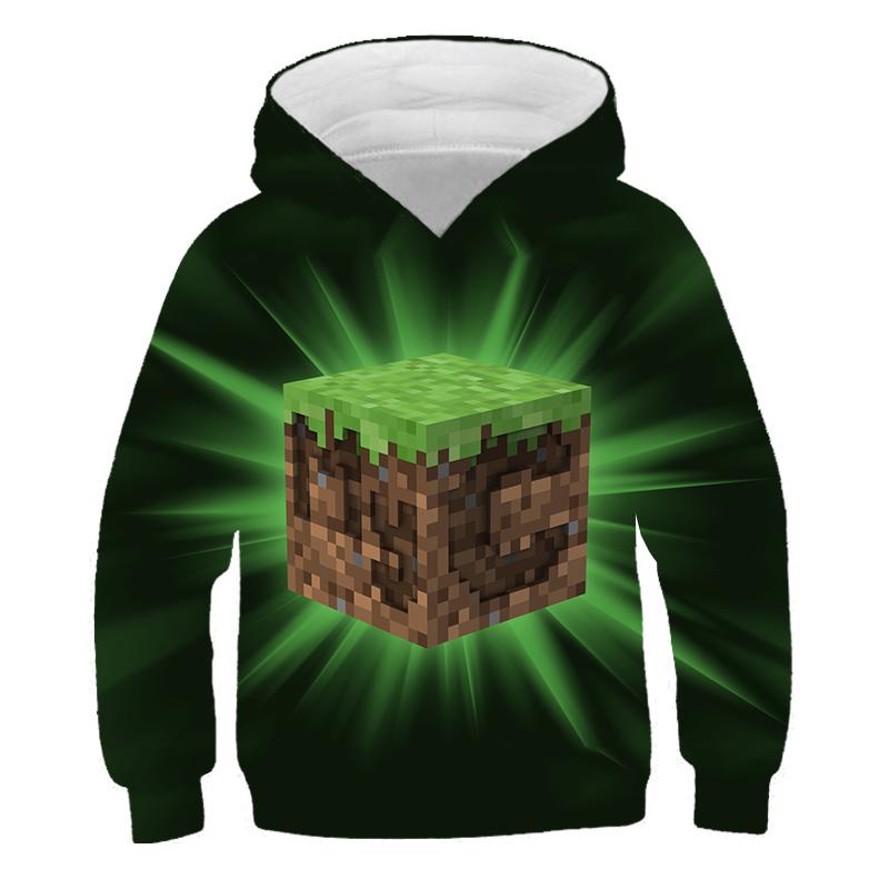 MINISO 2025 Nieuwe Minecraft Pop Hoodies Kinderen T Hoodie Kawaii Zombie Cartoon Jongens en Meisjes Tops Kleding 4 5 6 7 8 9-14 Jaar Oud 5-6 Years