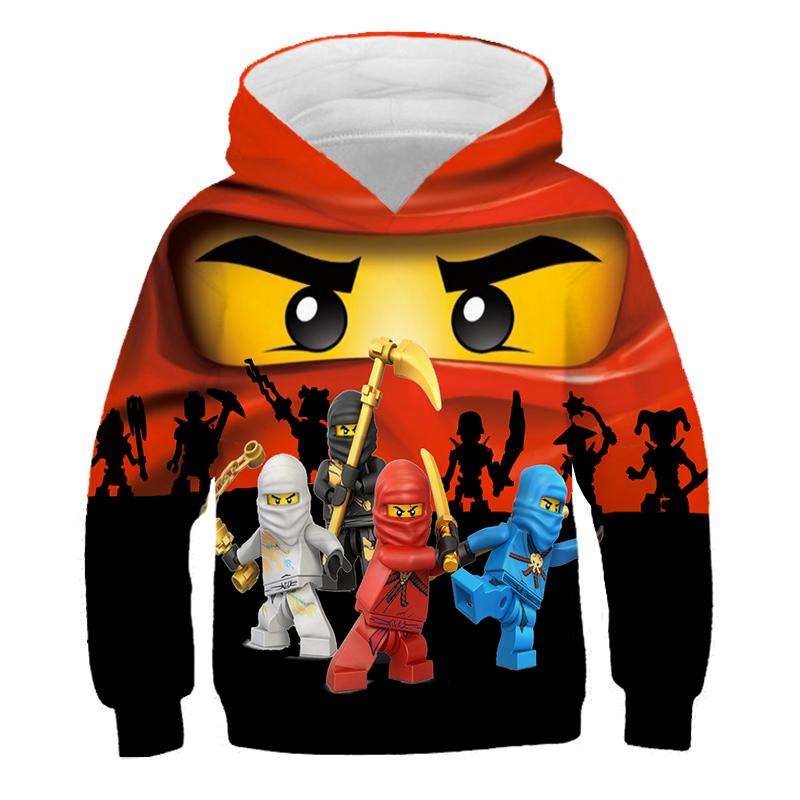 MINISO 2025 Kids Ninjago Hoodies 3D Casual Print Pullover Kids Teen Boys Girls Kids Toddler Sweatshirts Toddler Tops 4-14 Years Old 9-10 Years