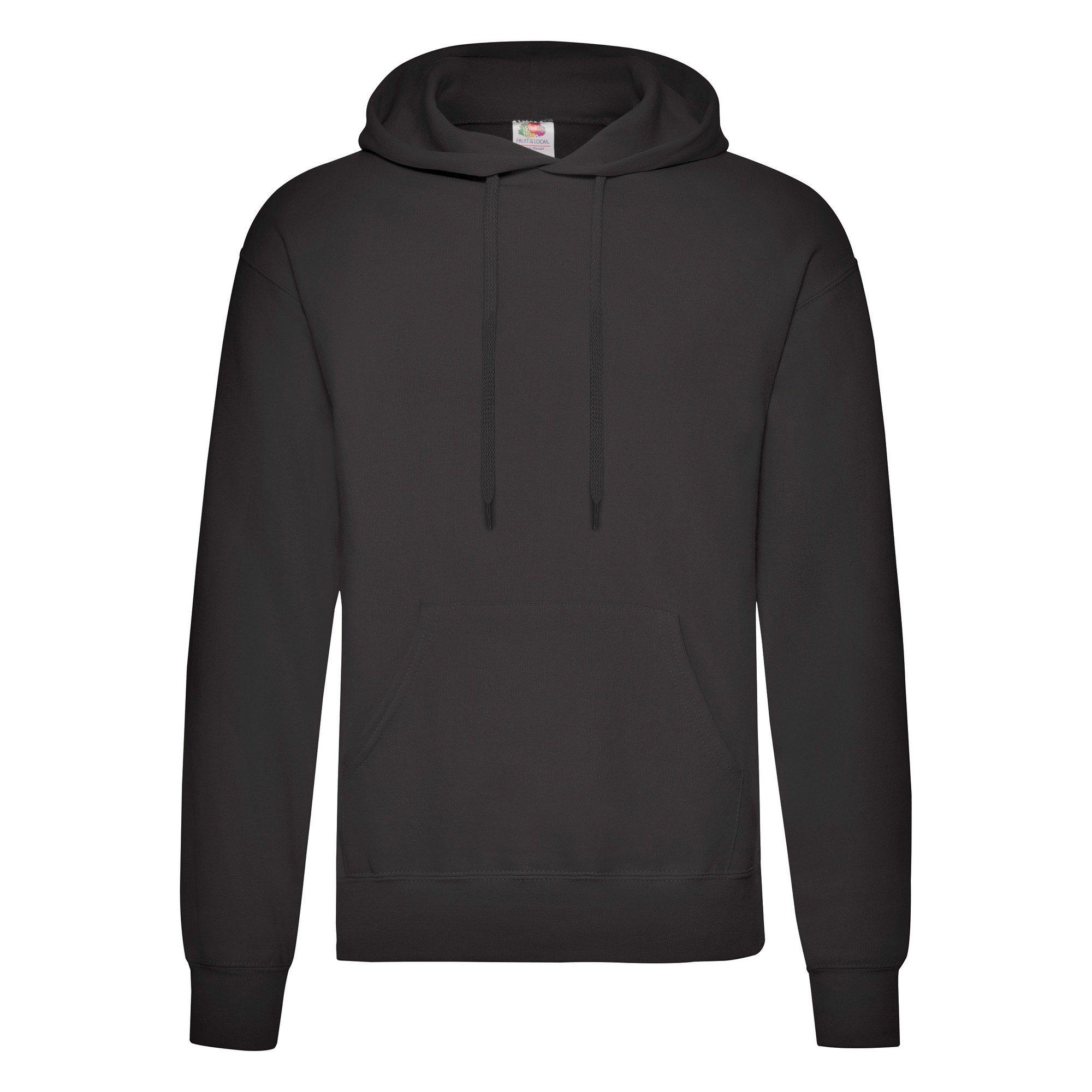 Fruit Of The Loom Mens Hooded Sweatshirt / Hoodie XL zwart
