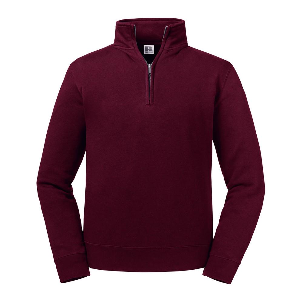 Russell Heren Authentiek Sweatshirt met Ritshals XS bordeaux
