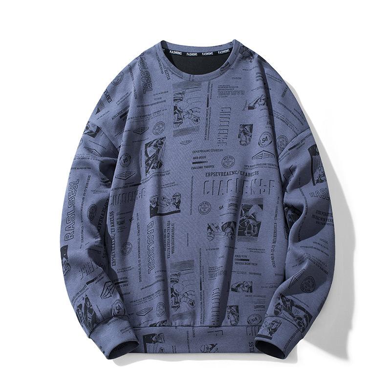 Jianchi.C Clothing Sweater met print Heren Grote maten trui Heren herfst- en wintertrui met lange mouwen XXXXXL