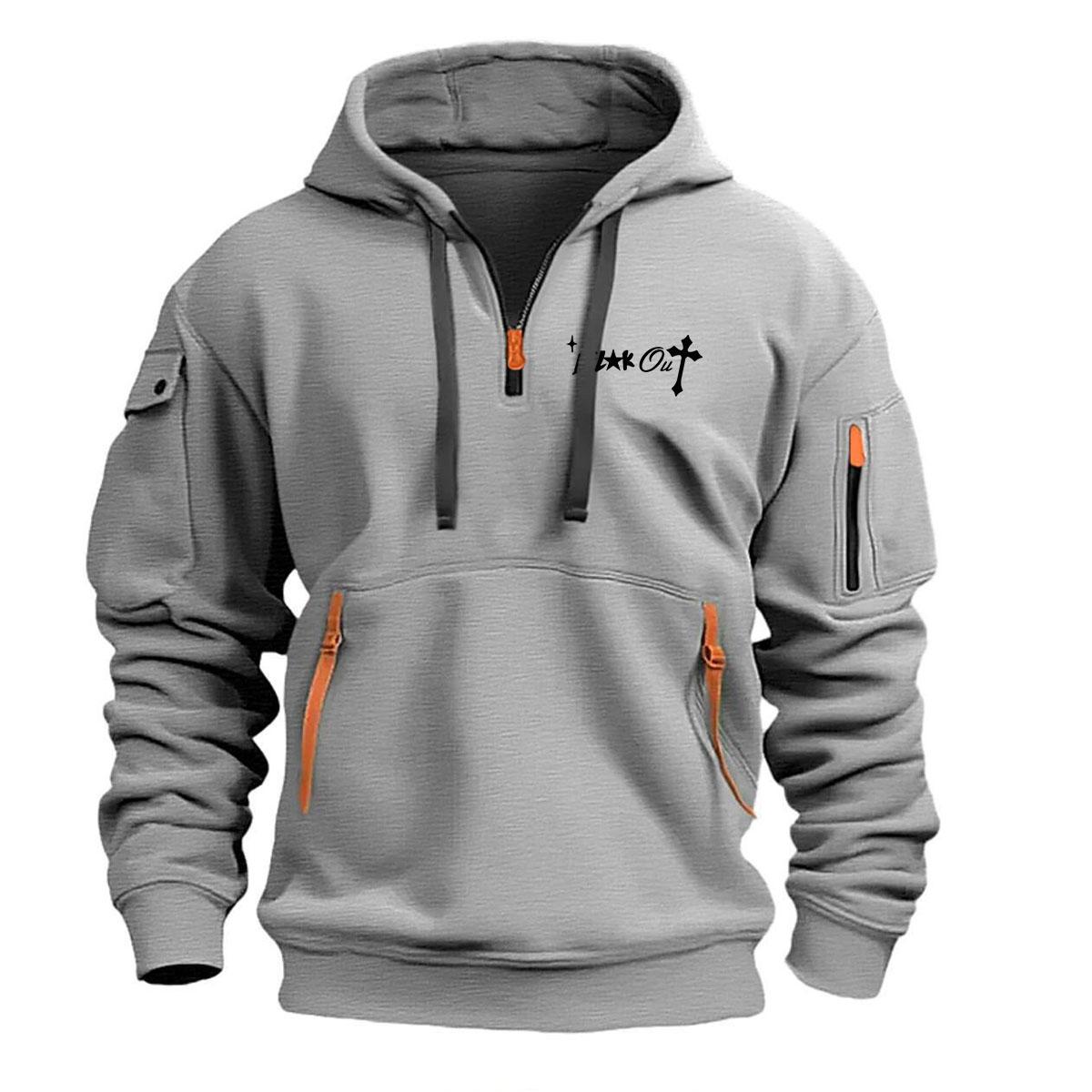 FEGKZLI Fashion Nieuwe herenhoodie Kwartrits Hoodies Zak Sport & Outdoor Streetwear Cool Casual Lente Herfst Kleding Hoodies Sweatshirts XL