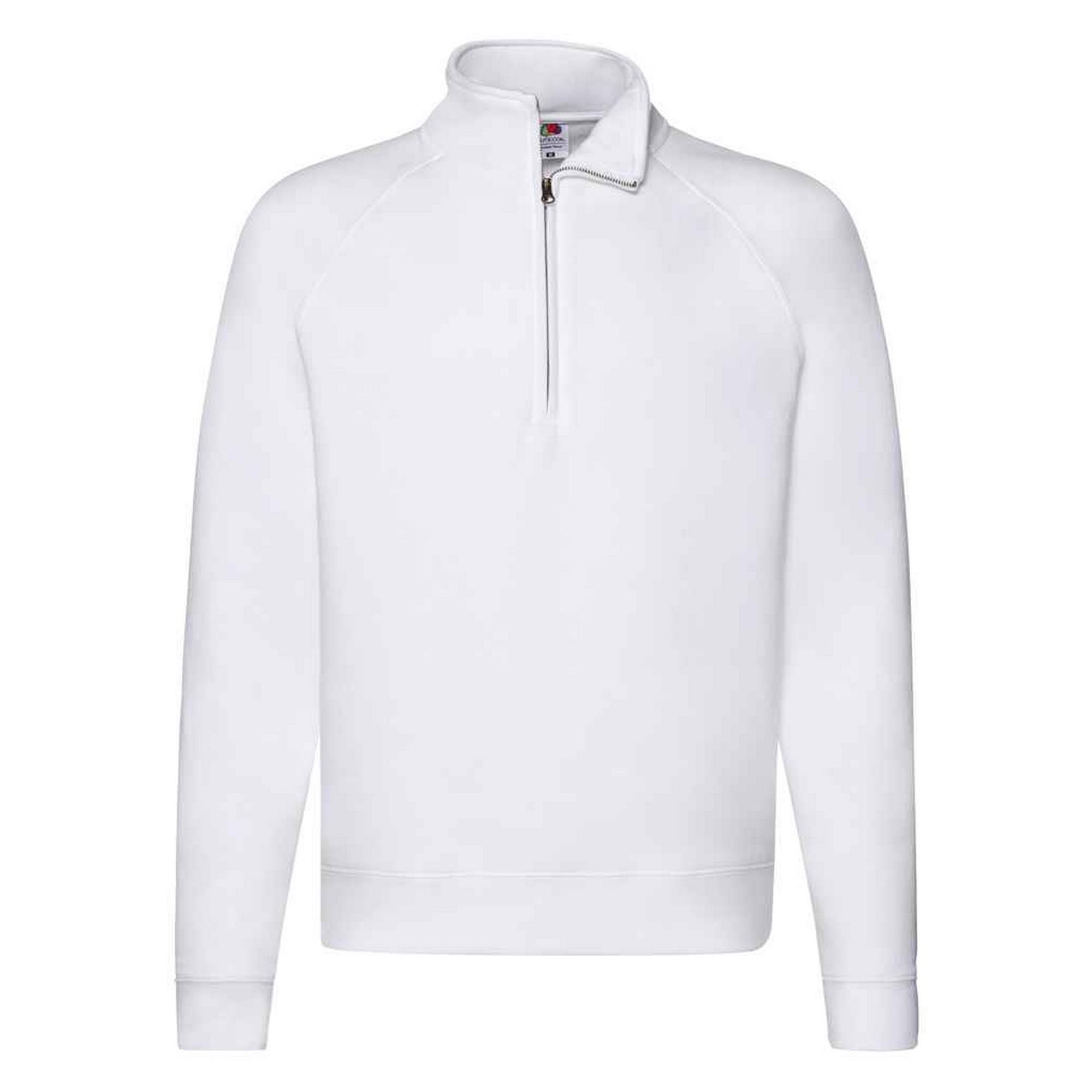 Fruit Of The Loom Mens Premium Zip Neck Heather Sweatshirt XXL