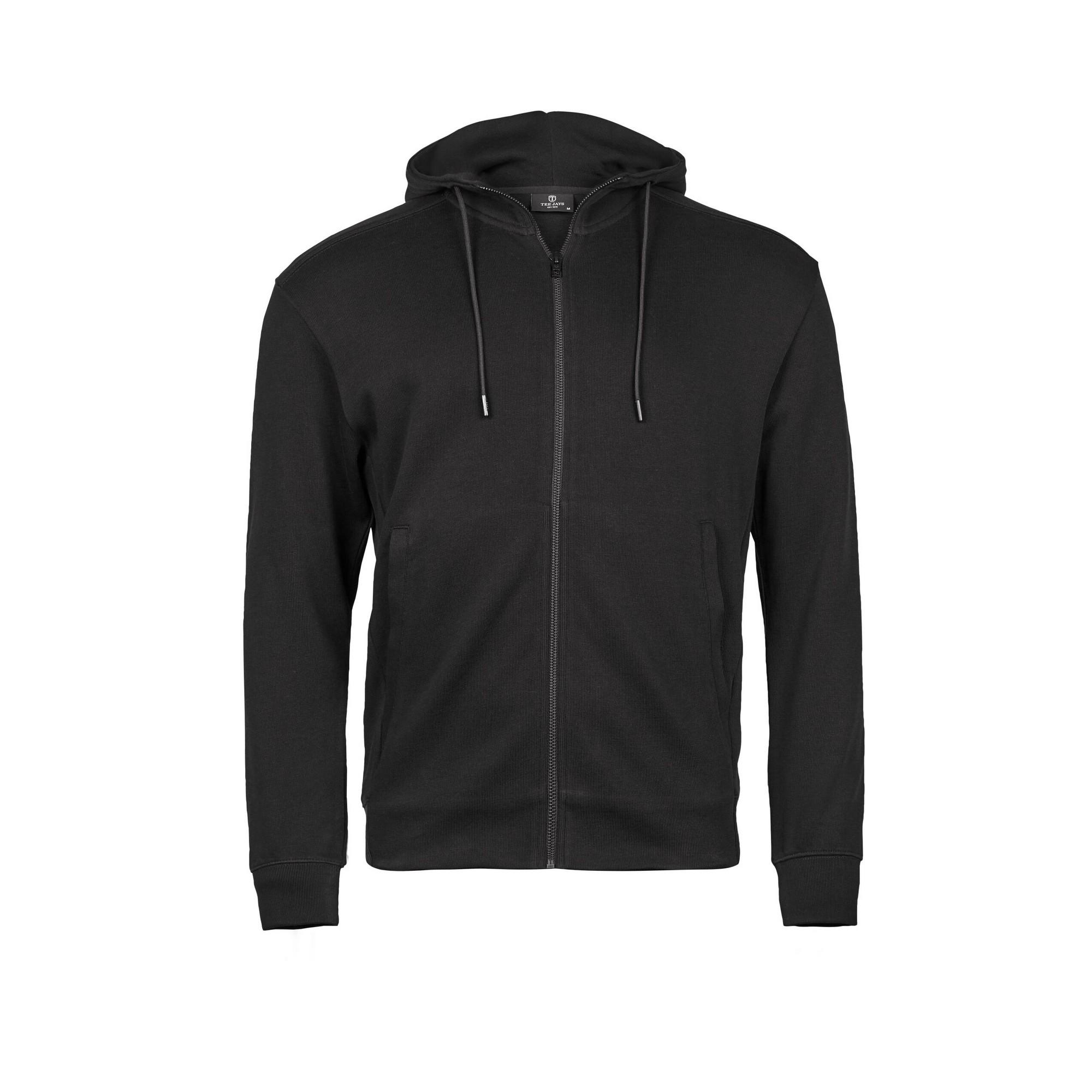 Tee Jays Heren Ribber Interlock hoodie met volledige ritssluiting M