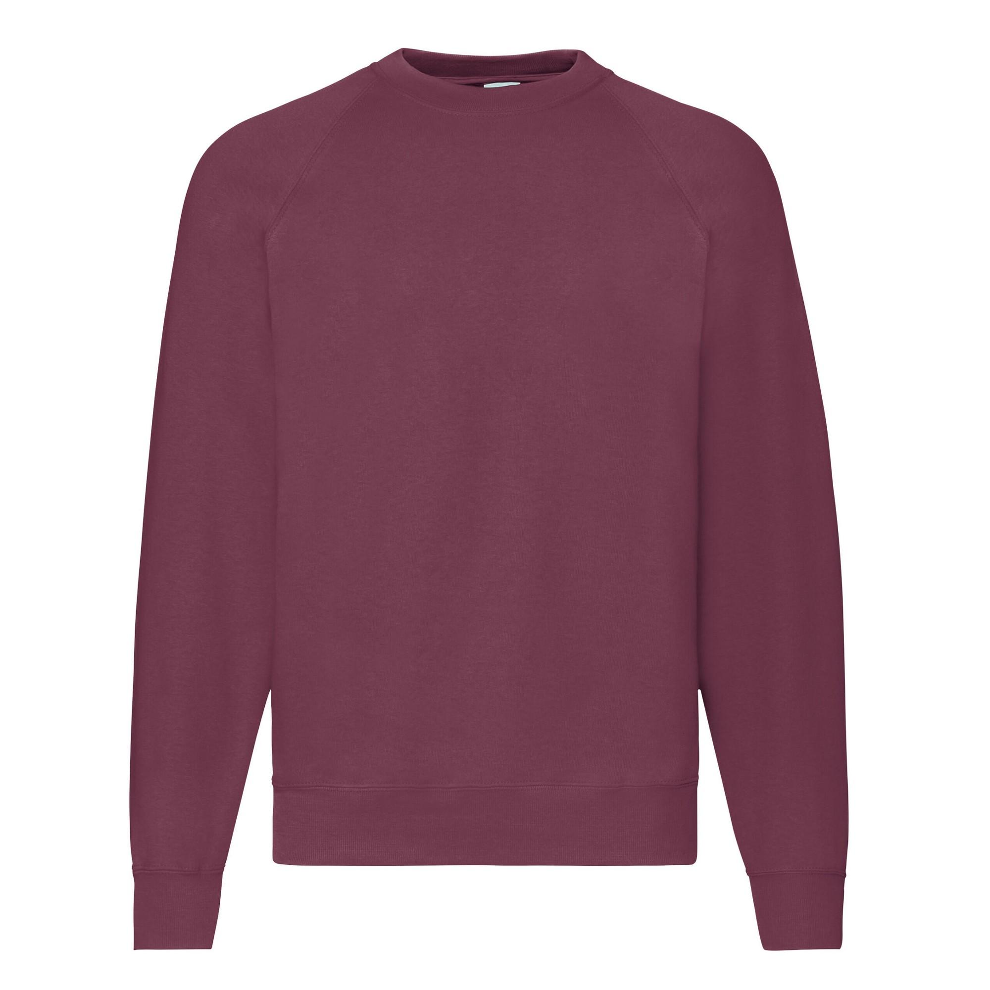Fruit Of The Loom Klassiek Raglan-sweatshirt voor heren L bordeaux