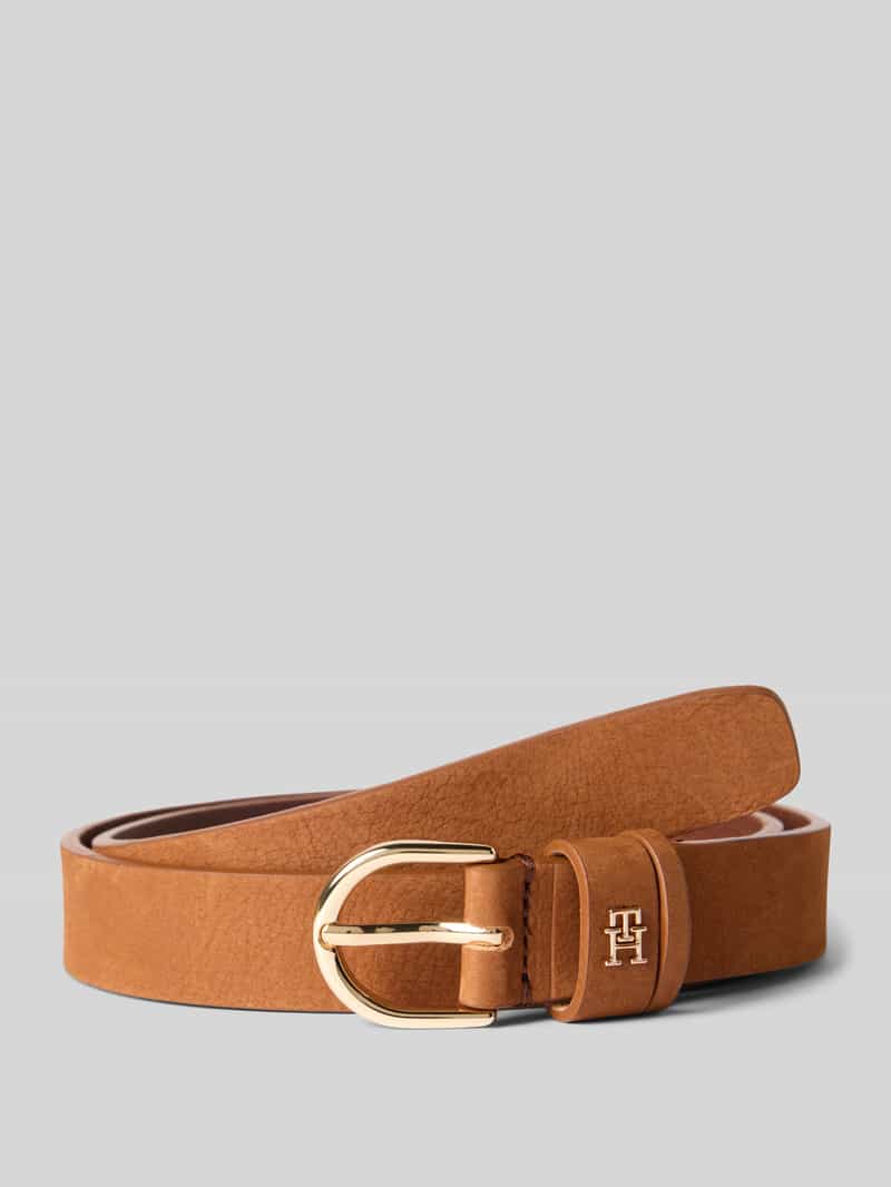 Tommy Hilfiger Leren riem ESSENTIAL EFFORTLESS NUBUCK 3,5 cm, fluweelachtig, licht opgeruwd