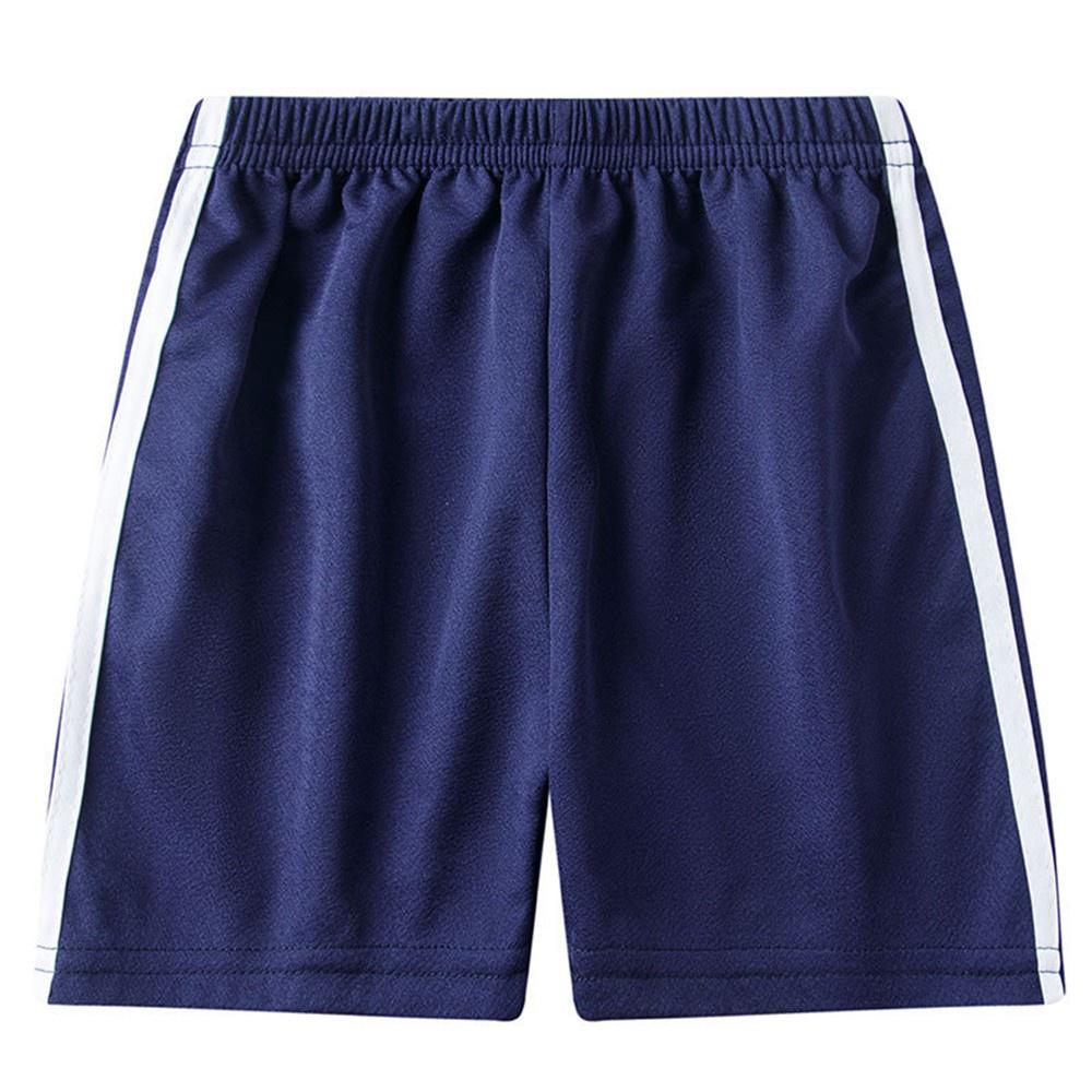 Freshfree Elastische taille shorts kinderen kinderen witte zijstreep broek meisjes jongens zomer losse broek 150 Vloot