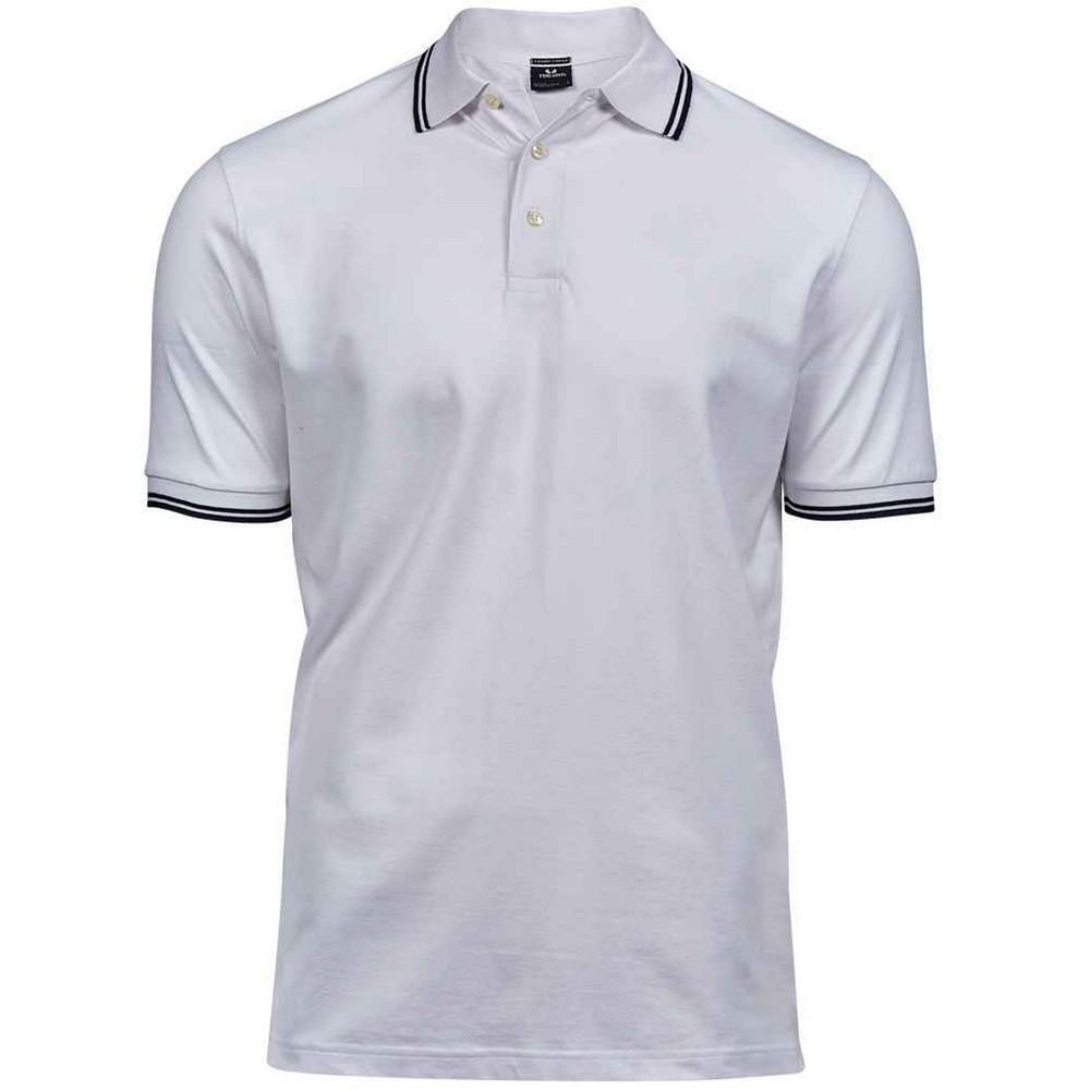 Tee Jays Heren getipt stretchpoloshirt S Vloot/wit