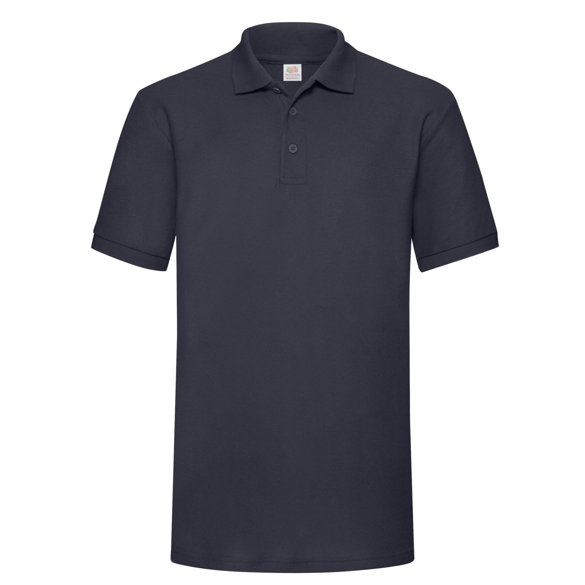 Fruit Of The Loom Mens Polycotton Pique Heavy Polo Shirt L marineblauwe kleur
