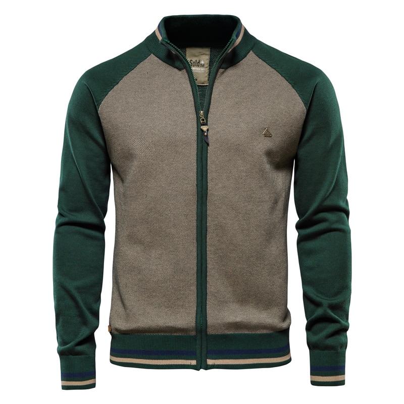 AIOPESON Men Fashion AIOPESON Katoen Rits Vest Mannen Casual Hoge Kwaliteit Trui Mannen Winter Mode Merk Vesten voor Mannen M 55-65 kg