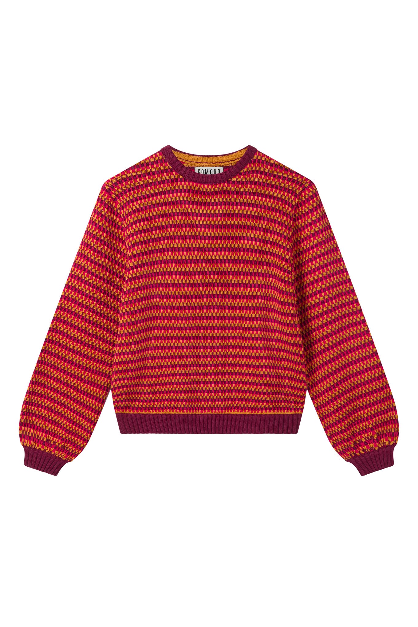 KOMODO Damen vegan Pullover Mae Weinrot