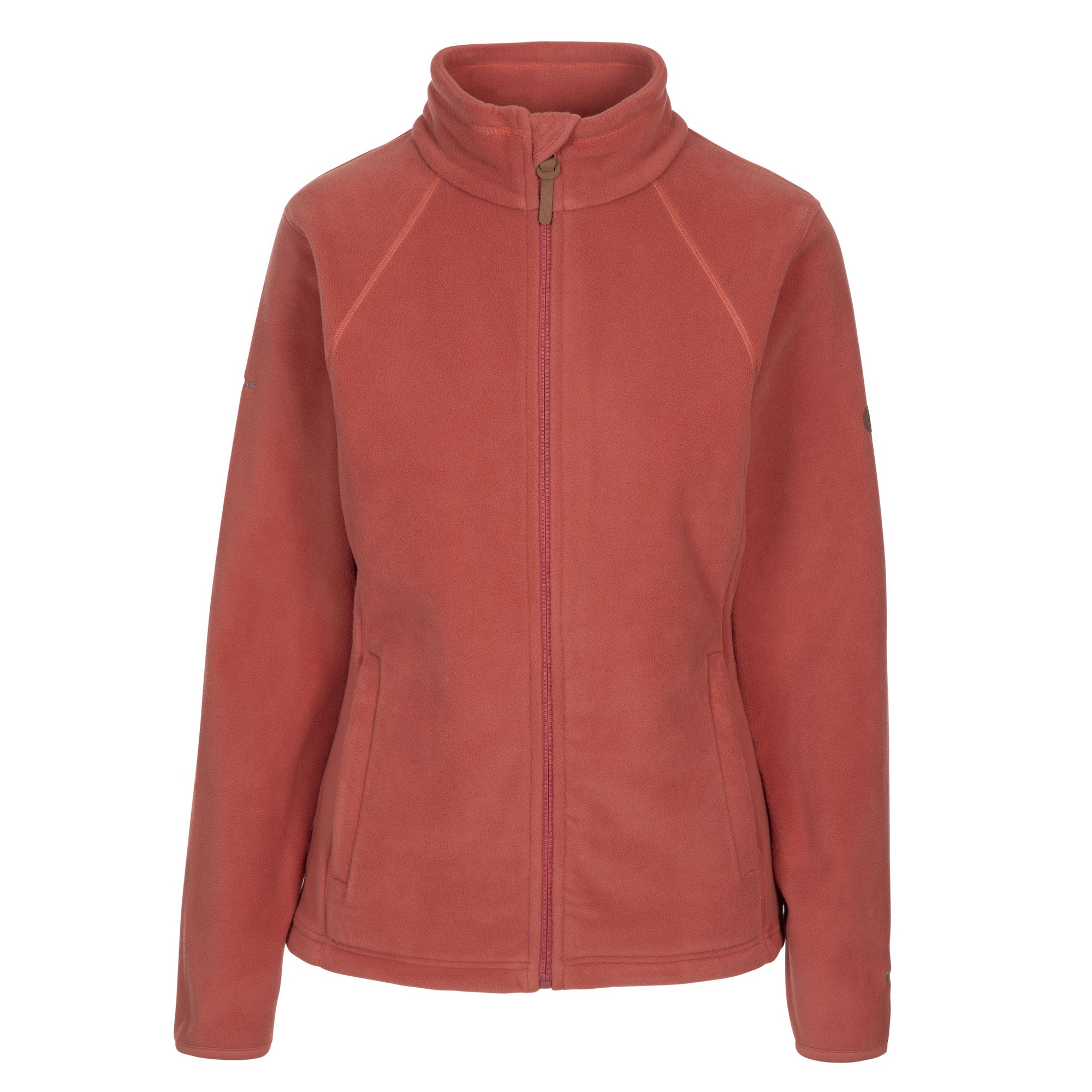 Trespass Dames trouper fleecejack met lederen afwerking