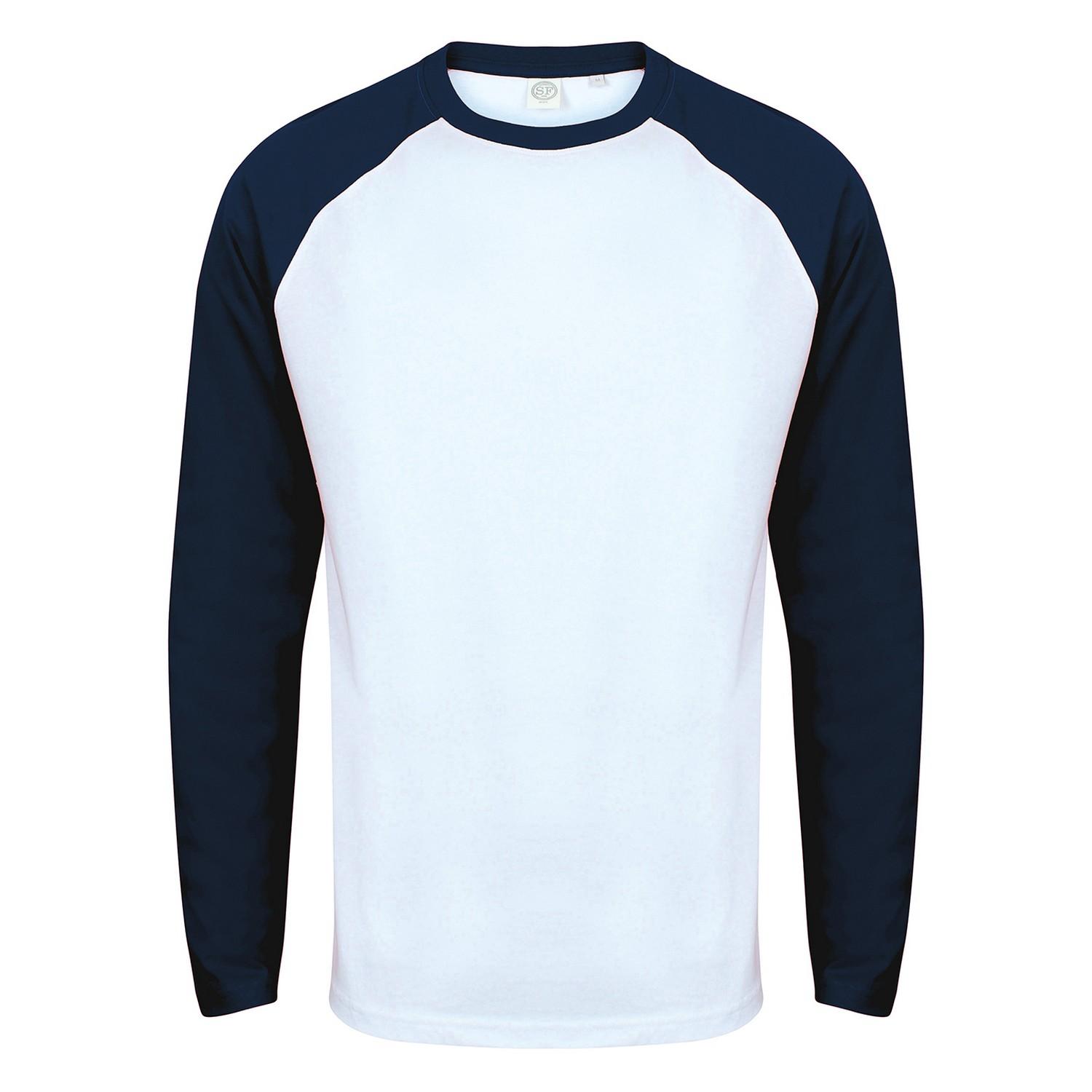 Skinni Fit honkbal-T-shirt met lange mouwen voor heren XL