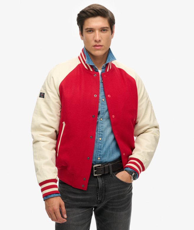 Superdry College Varsity Bomberjack Rood