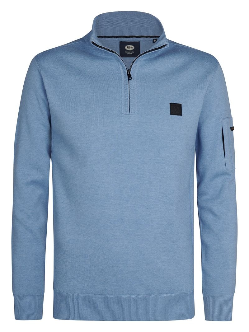 Petrol Half-Zip Sweater Aspen Blue