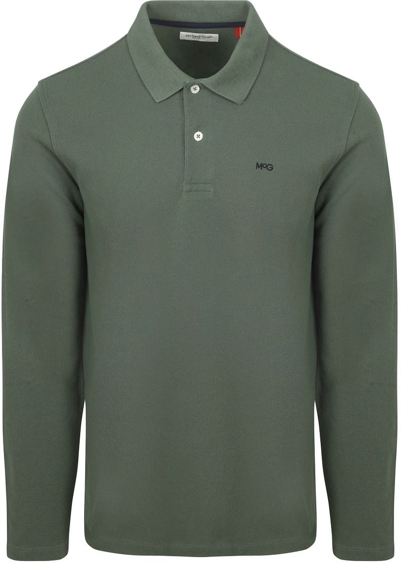 McGregor Long Sleeve Poloshirt Sage Groen