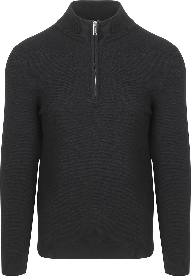 Profuomo Half Zip Pullover Structure Navy