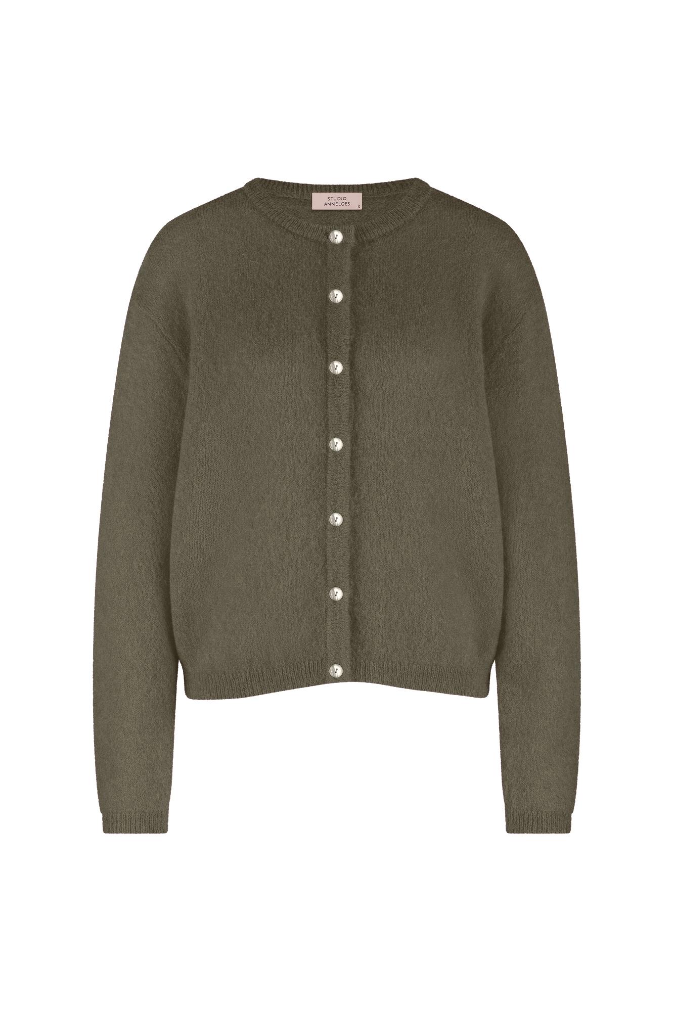 Studio Anneloes bibi mohair cardigan 13136 7400 new army