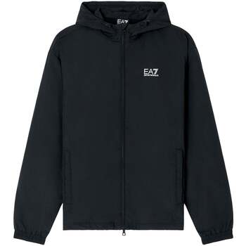 Ea7 Emporio Armani Windjack  Core ID Nylon Hooded Jacket Black