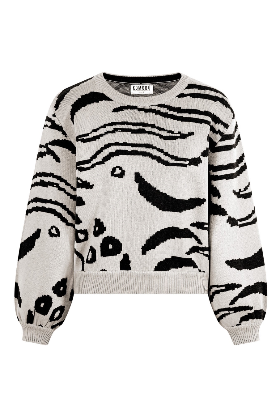 KOMODO Damen vegan Pullover Tiger Hope Off White