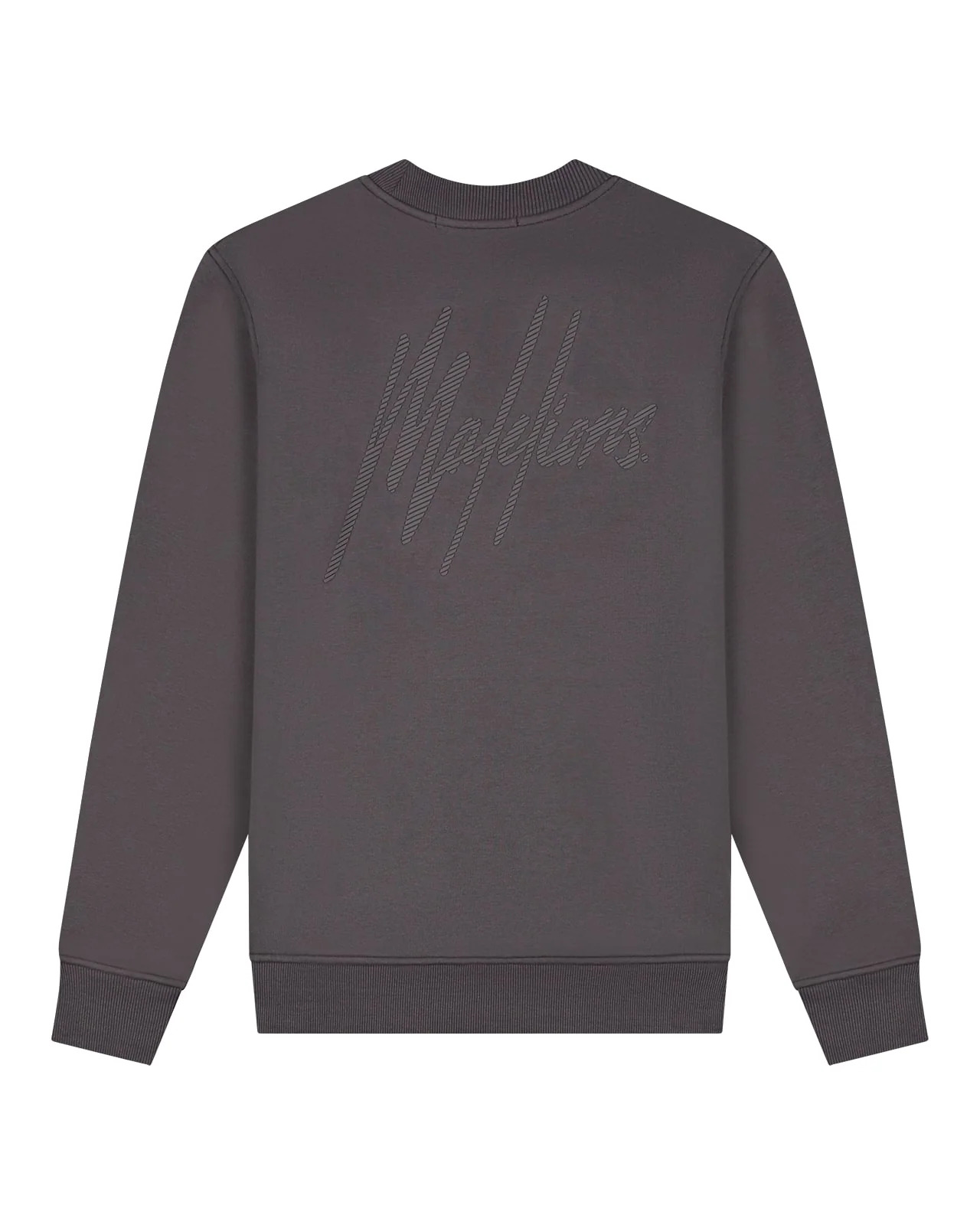 Malelions men striped signature sweater mm1-aw25-05 696 mulch brown