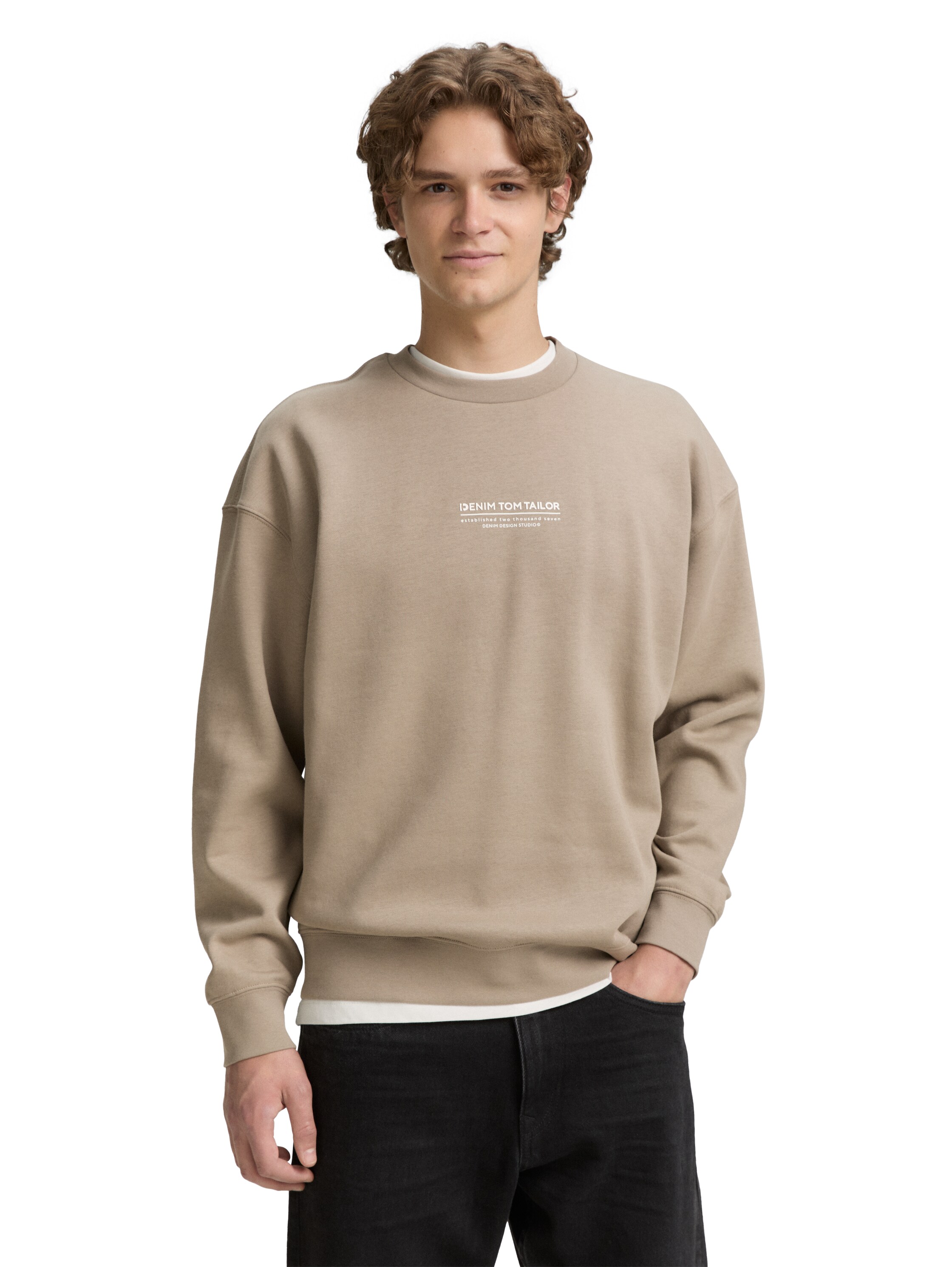 Tom Tailor Relaxed printed crewneck