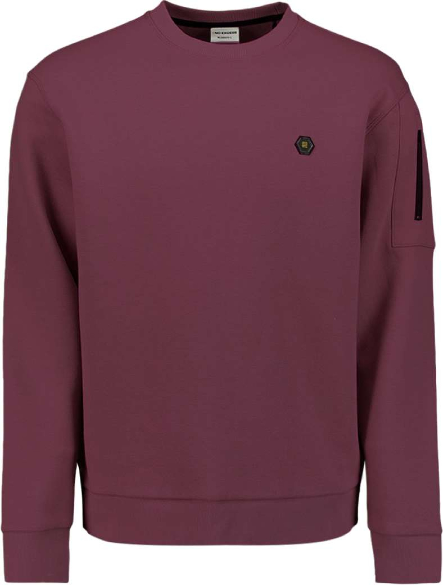No Excess Sweater crewneck brushed inside dark wine