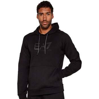 Ea7 Emporio Armani Sweater  Visibility Cotton Hoodie Black/Black