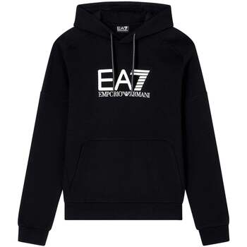 Ea7 Emporio Armani Sweater  Visibility Cotton Hoodie Black/White