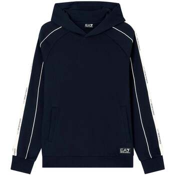 Ea7 Emporio Armani Sweater  Logo Series Tape Overhead Hoodie Navy