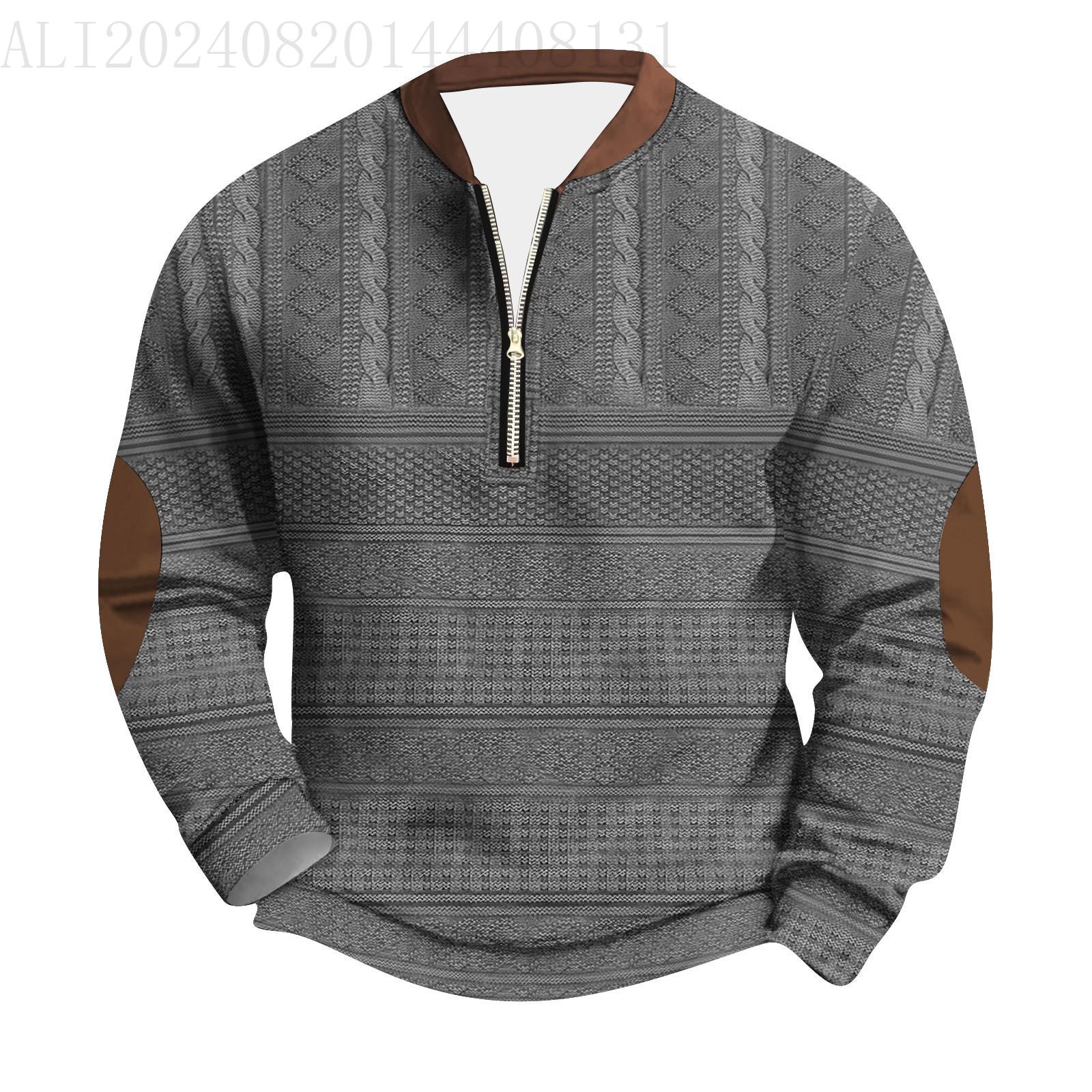 Perfect Due Heren Retro Casual Gradient Bedrukt Sweatshirt XL