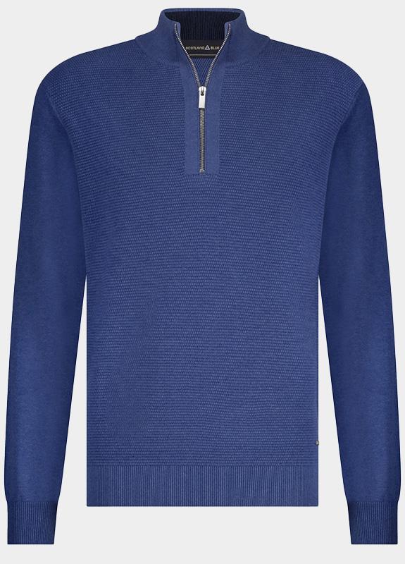 Bos Bright Blue Scotland blue half zip harvey half zip spe25305ha28sb/268 jeans blue