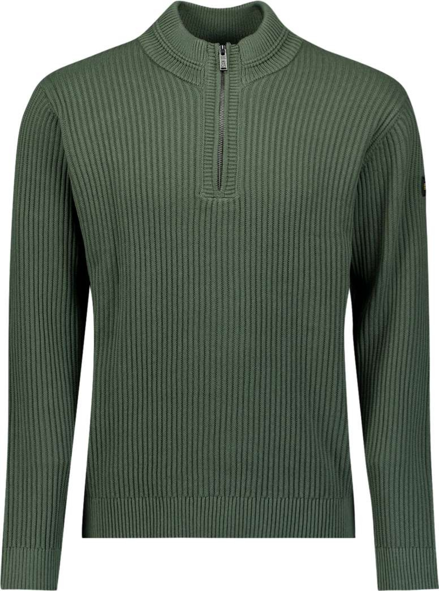 No Excess Pullover half zip rib variation dark green