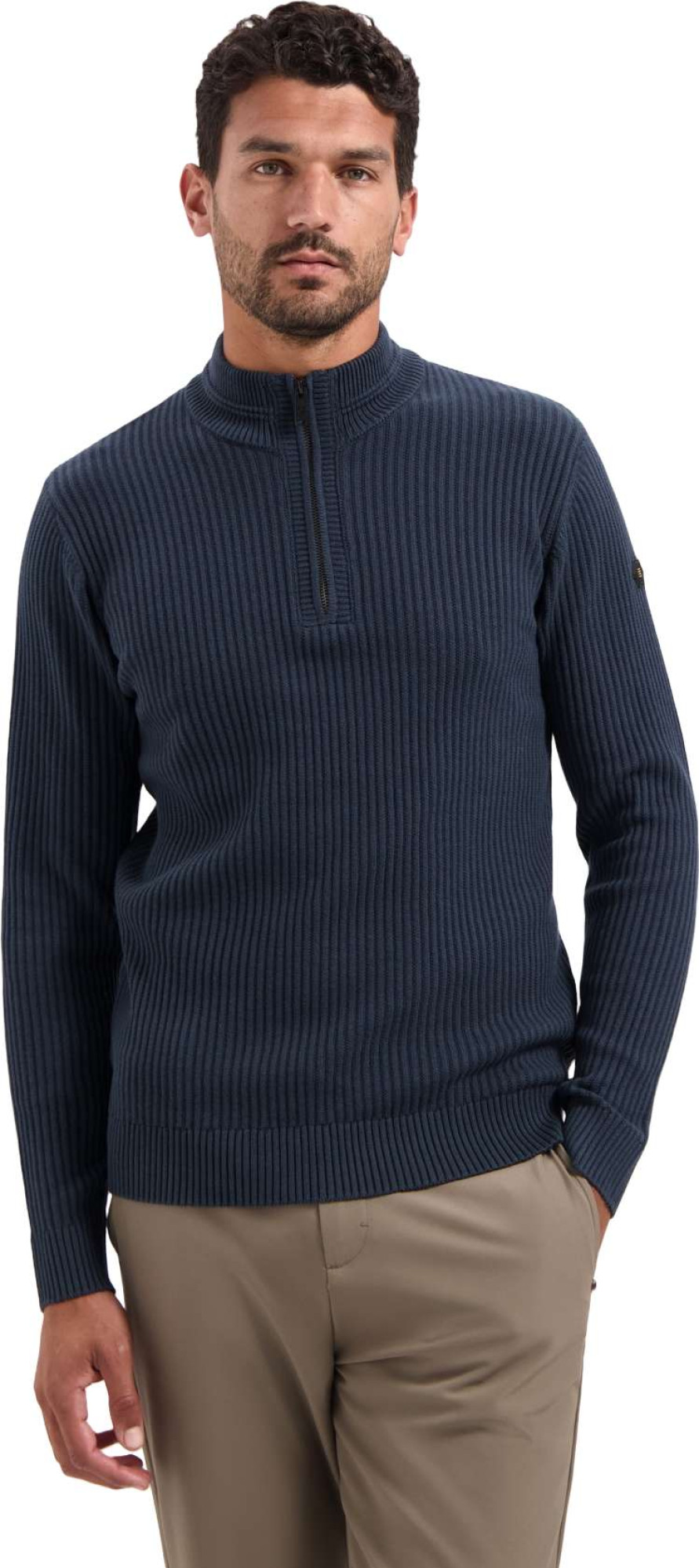 No Excess Pullover half zip rib variation night