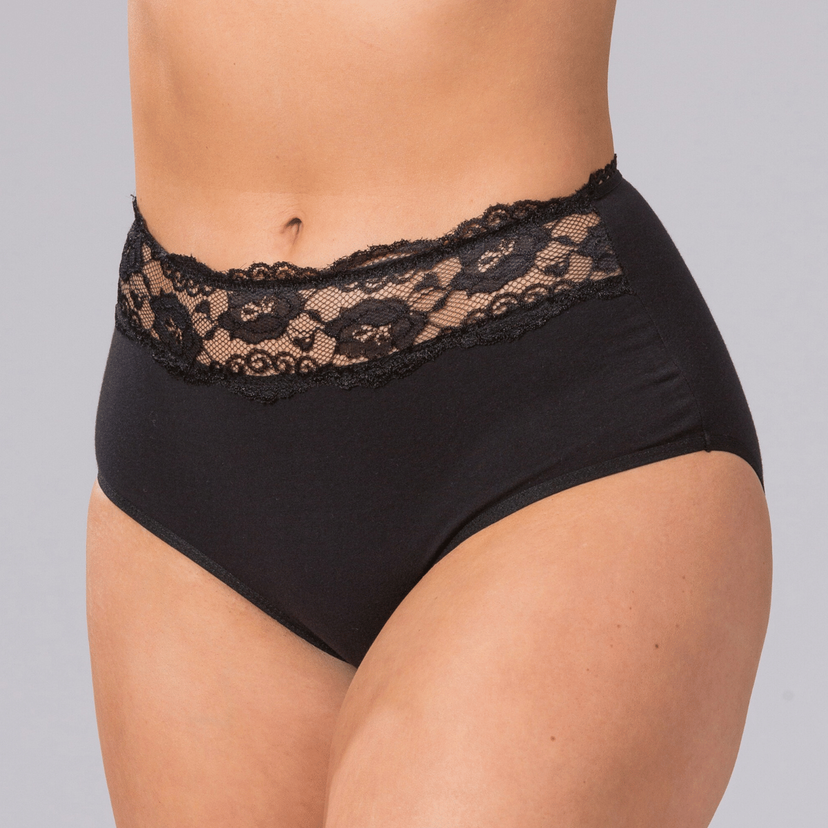 Trofé 2-Pack midi slip, zwart